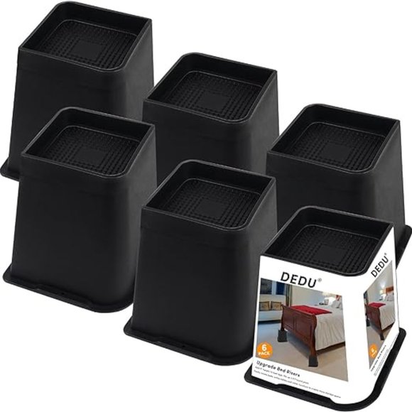 Other Dedu Bed Risers 6 Inch Heavy Duty 6 Pack Furniture Risers For
